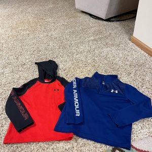 Boys blue shirt youth xsmall and red is 5T